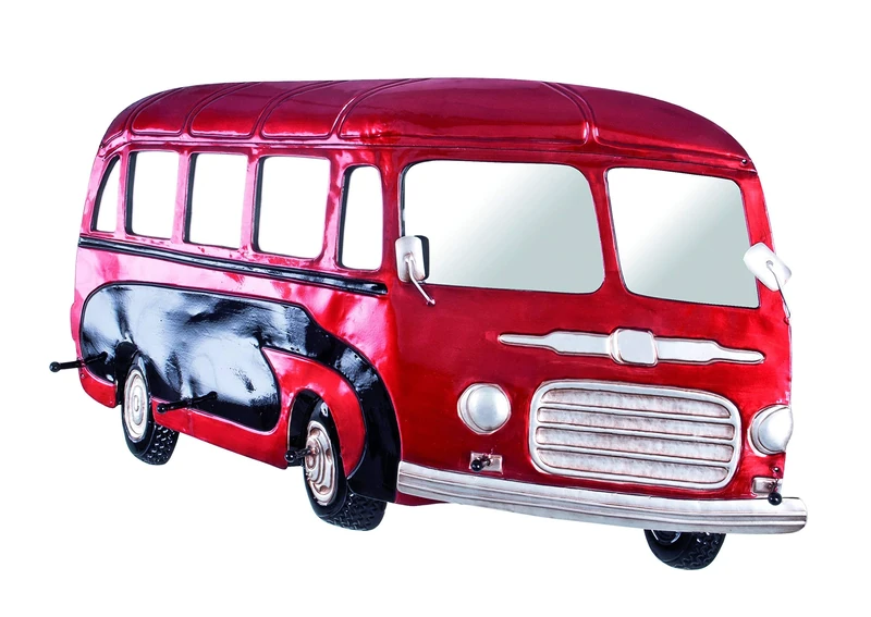 HAKU Möbel Wardrobe Red, Black, Metal - Size: W 79 cm X H 45 cm X D 7 cm, Style: Industrial