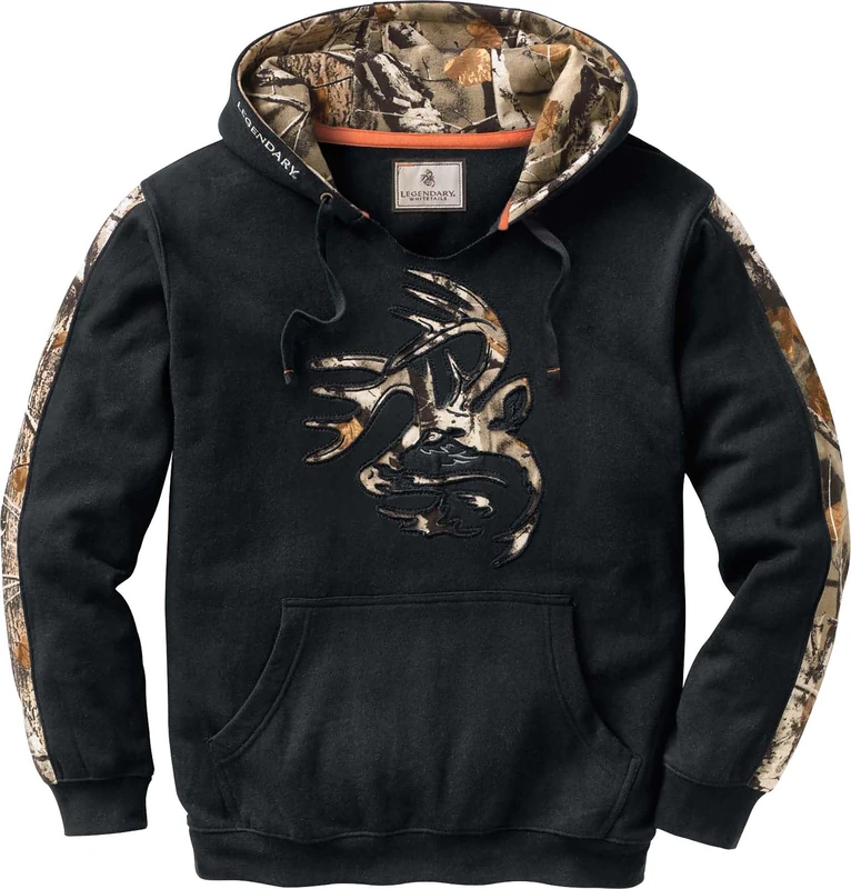 Legendary Whitetails Men's Camo Outfitter Hoodie, Onyx, XL
