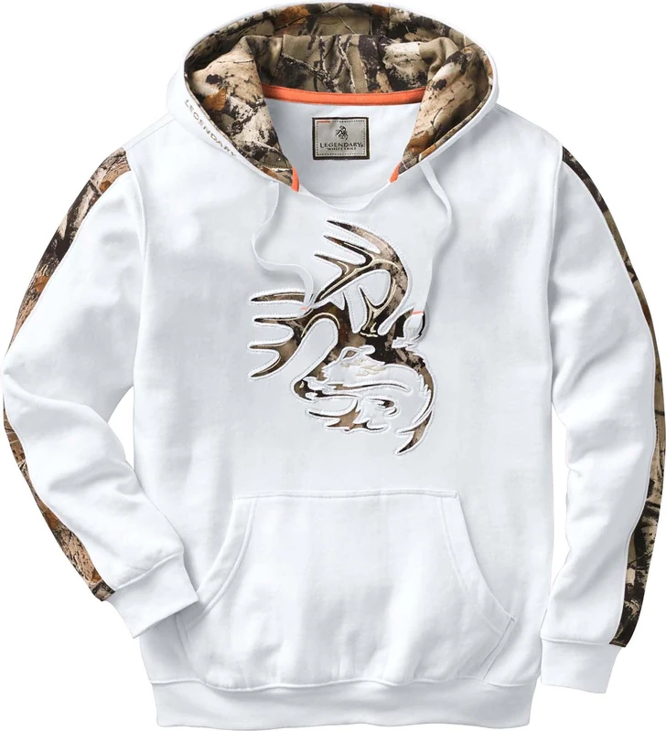 Legendary Whitetails Men's Tall Size Camo Outfitter Hoodie, Frost, Large Tall