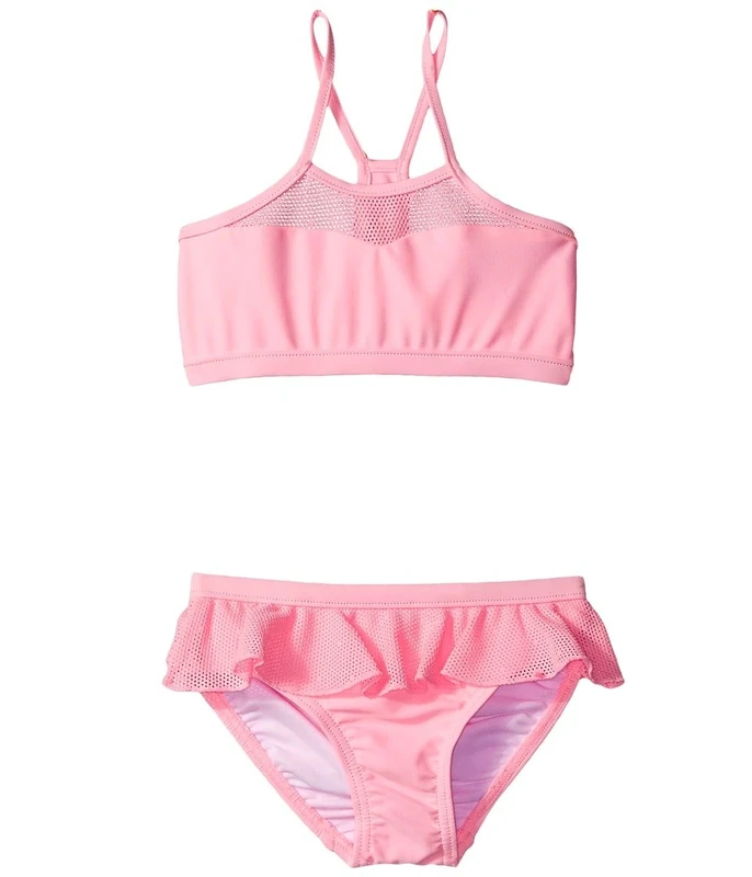 Seafolly Pink Tankini Swimsuit Children Peek A Boo