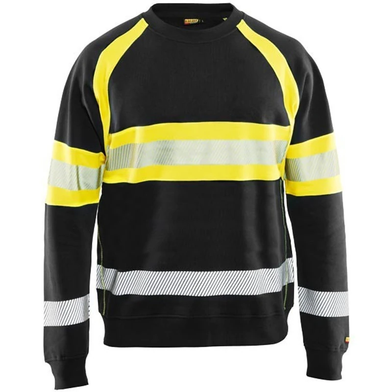 Blakläder 335911589933L Size Large High Visibility Sweatshirt - Black/Yellow