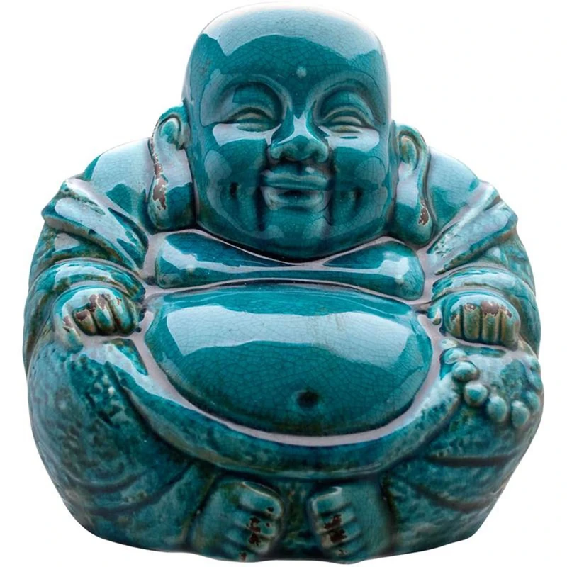 Something Different Ceramic Buddha | Turquoise | H:28cm W:27cm D:22cm | pack of 1