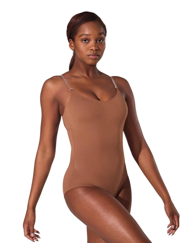 Capezio Women's Camisole Leotard with BraTek, Mocha, Small