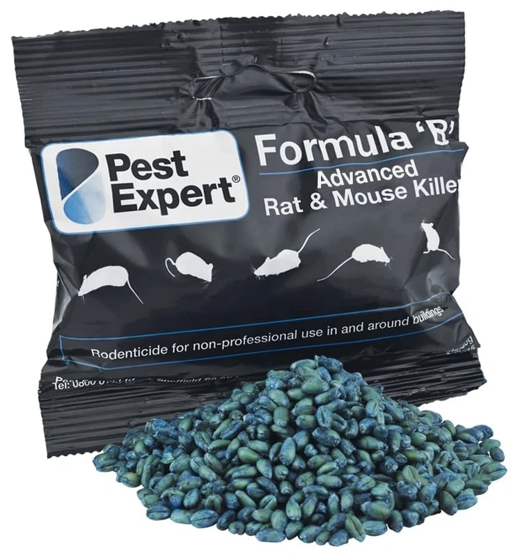 Pest Expert Formula ‘B+’ Advanced Rat Killer Poison 3kg (30 x 100g) - Strongest Maximum Strength - Single Feed Brodifacoum