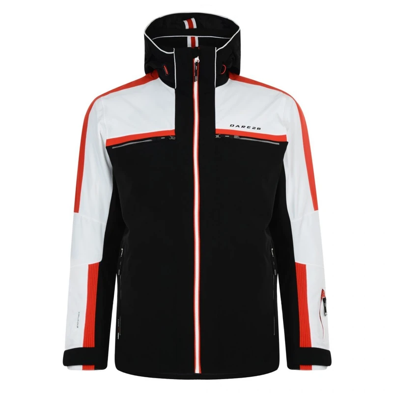 Dare 2b Men's Pronounce Ski Jacket - Black/White, Small