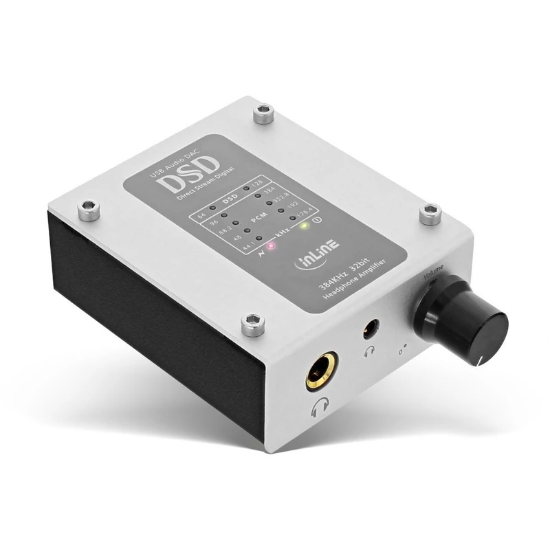 InLine 99202I AmpUSB Hi-Res Audio HiFi DSD Headphone Amplifier, USB Digital Audio Converter, 384kHz/32-Bit