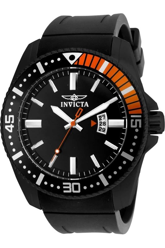 Invicta Pro Diver 21449 Men's Watch - Waterproof - Analogue - Quartz Movement - stainless steel with Black dial - 48mm