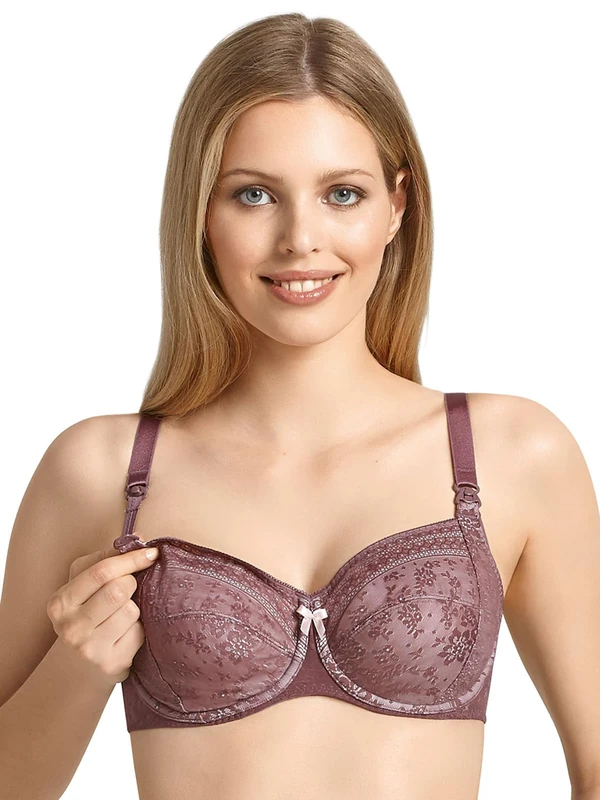 Anita Women's Underwired Lace Nursing Bra 5053 Berry 38 I