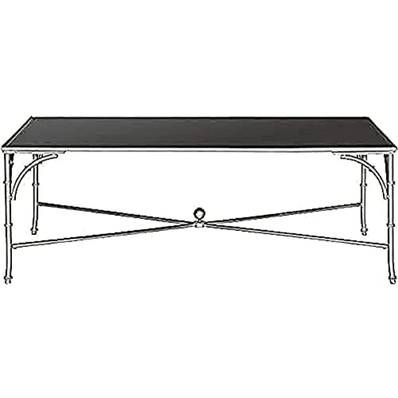 SAFAVIEH Glam Accent Table with Iron Legs, in Gold and Clear, 66 X 127 X 45.72