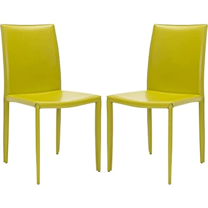 SAFAVIEH Set of 2 Wooden Dining Chairs, in Green