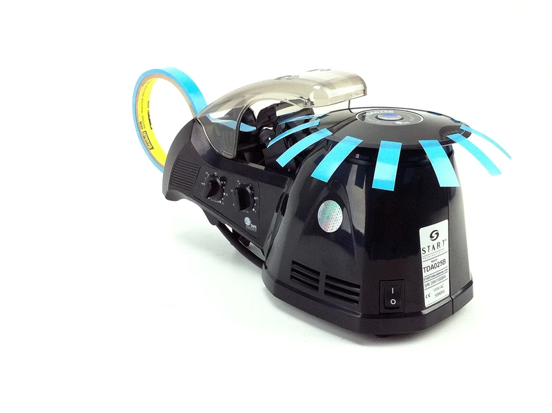 START International TDA025B-2UK Electric Carousel Tape Dispenser, 25 mm W x 70 mm L, Black