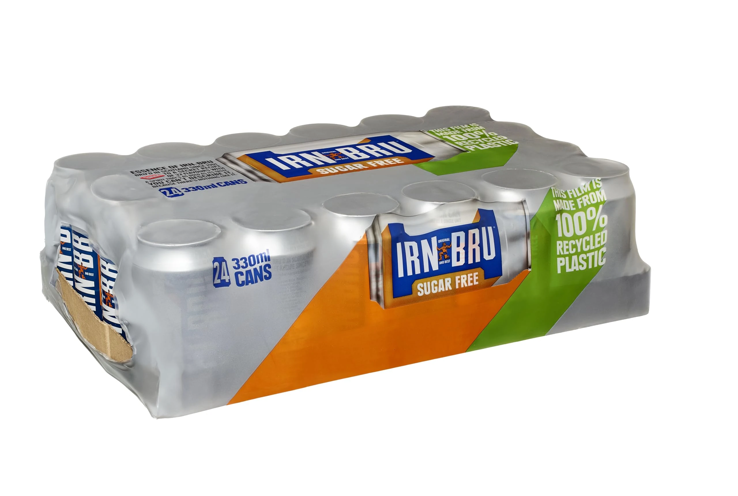 IRN-BRU Sugar-Free Diet, 24 Pack Zero No Sugar & Low Calorie Fizzy Drinks Multipack Cans - 24 x 330ml Cans