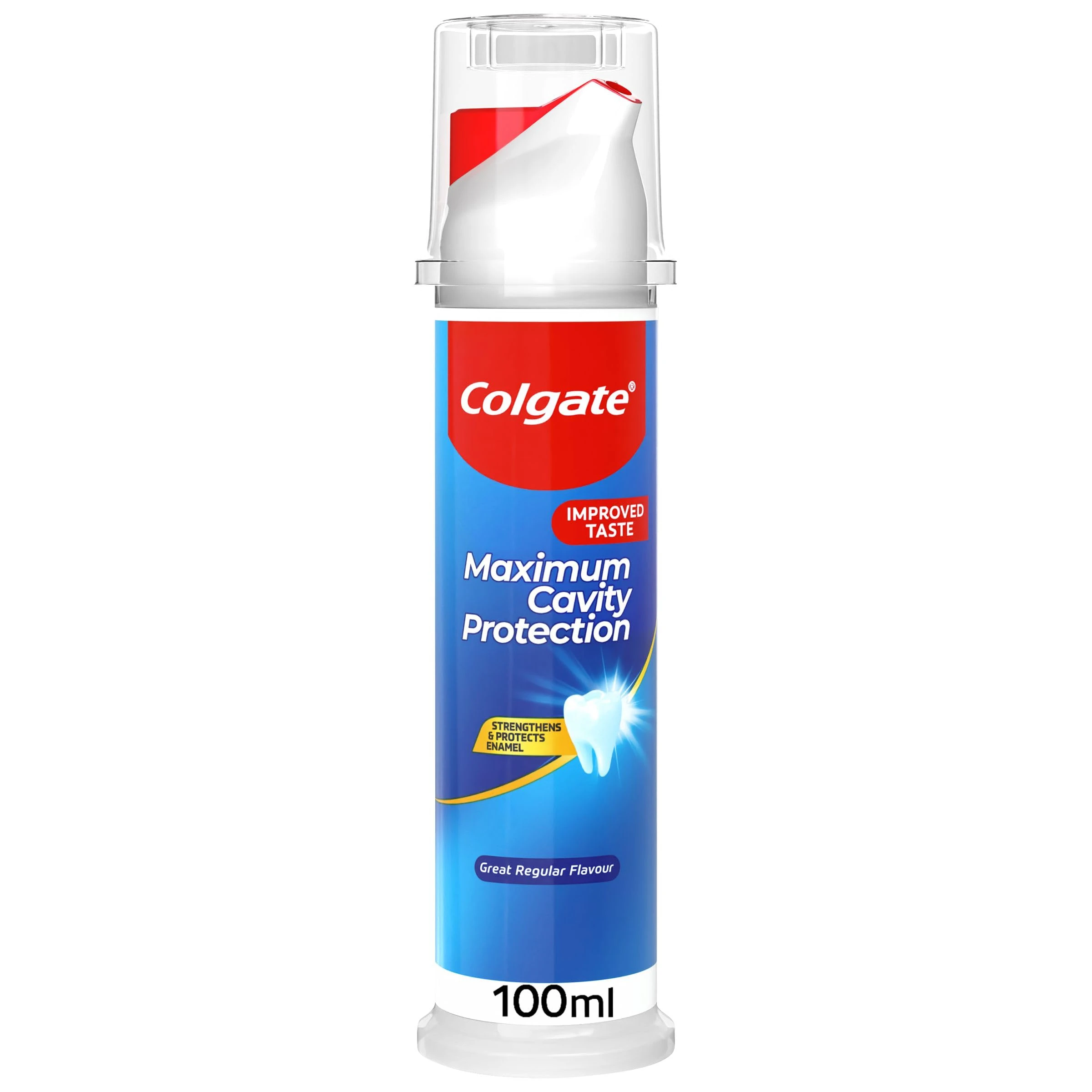 Colgate Maximum Cavity Protection Toothpaste 125ml, with Calcium Boost, Strengthens and Protects Enamel, Protects Against Cavities, Fluoride Toothpaste, Great Regular Flavour