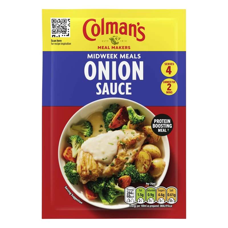 Colman's Midweek Meals Onion Sauce Sauce Mix with a blend of herbs and spices for a protein-boosting meal† 35 g