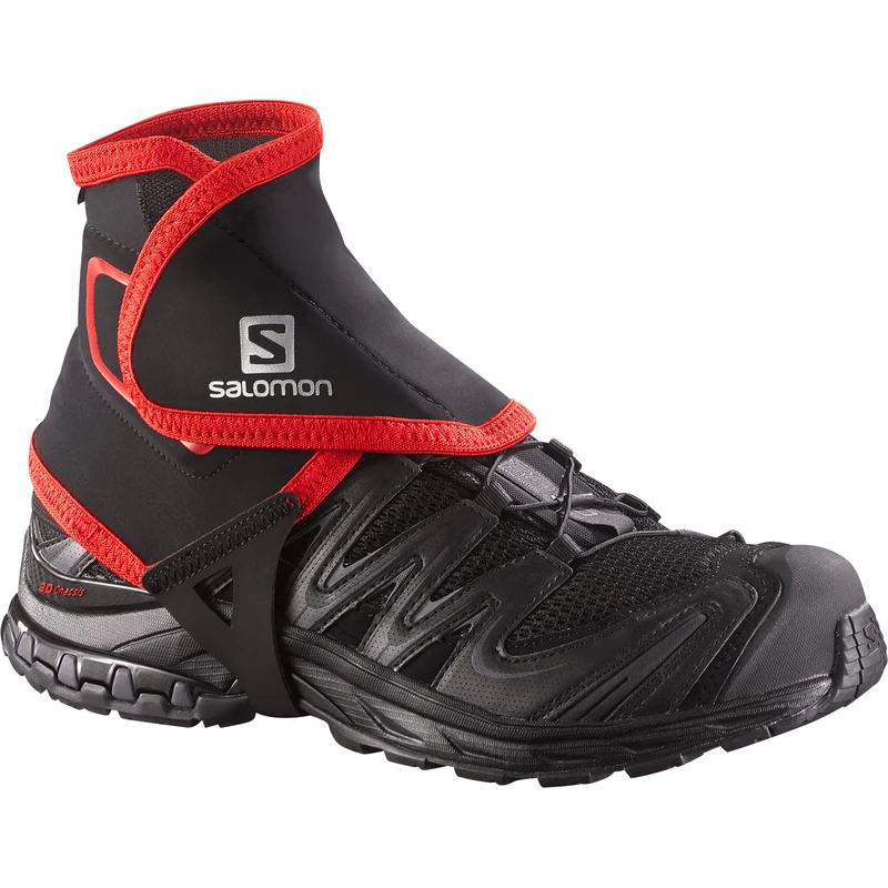 Salomon Trail Gaiters High Unisex Ankle Gaiters, Perfect for Hiking, Black, Medium