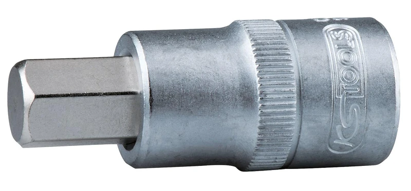 KS Tools 911.1806 1 Inch Bit Socket Hexagon Socket, Short, 17 mm