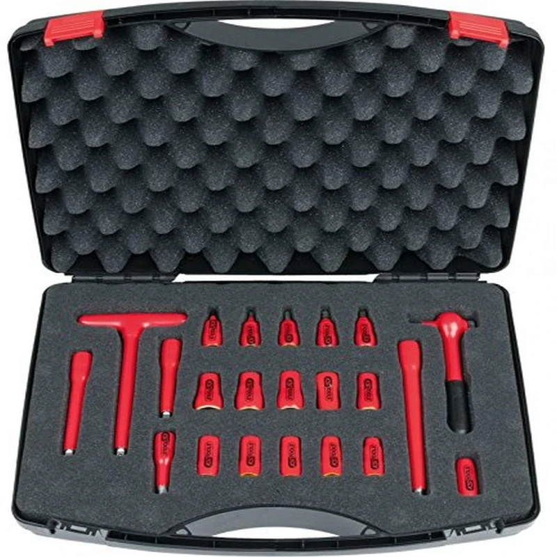 KS Tools 117.1877 1/4 Inch Insulated Socket Spanner Set, 22 Pieces