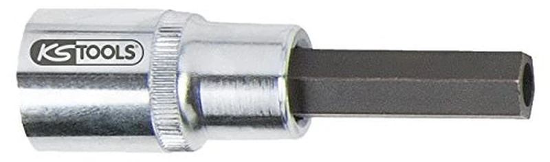 KS Tools 1521086 Injectors Socket with Hole, Inner Hexagonal Diameter 6 mm x 10 mm