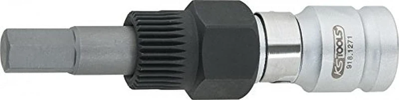 KS Tools 1503156 Alternator Spanner – Combination Internal Hexagonal 10 mm; 96 mm; 1/2 " - Image 1
