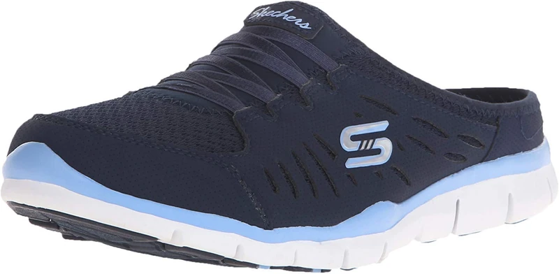 Skechers Gratis-no Limits, womens Fashion Sneaker, Navy/Light Blue, 4.5 UK (7.5 US) (37.5 EU)