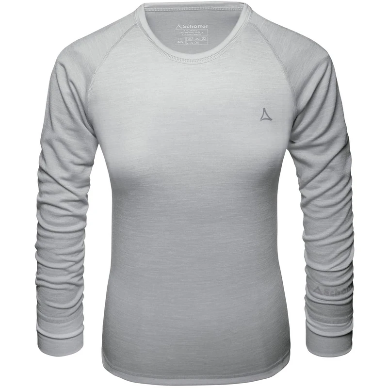 Schöffel Merino Sport Shirt 1/1 Arm Women's Longsleeve, Opal Gray, S - Image 1