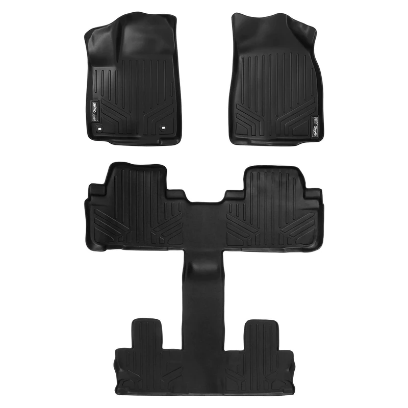 MAX LINER A0152/B0201 Black Fit for Specific Vehicle MAXFLOORMAT Floor Mat (for Honda Pilot 2016 First Row Set)
