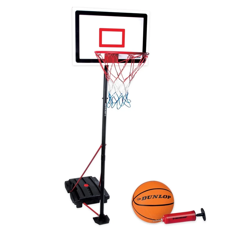 Dunlop 22873 Children’s Basketball Set with Ball and Pump – Black - Image 1