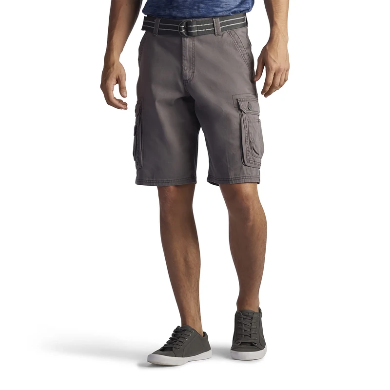 Lee Men's Dungarees New Belted Wyoming Cargo Short, Vapor, 32