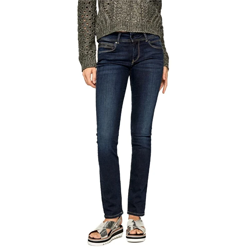 Pepe Jeans Women's New Brooke Jeans, Blue (Denim-h06), 24W / 34L