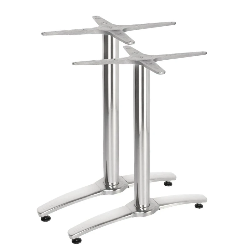 Bolero Aluminium Twin Leg Table Base (2 pack) GH985