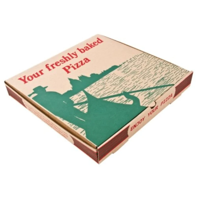 100X Pizza Boxes 12In Restaurant Packed Postal Box Take Away With Tuck And Fold