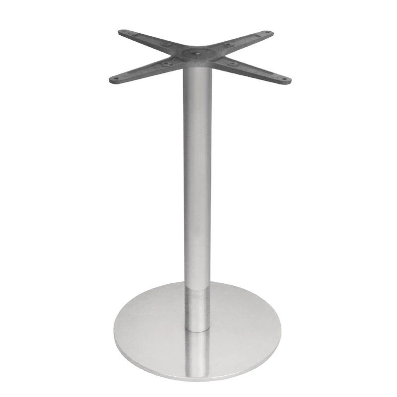 Bolero Round Table Base Stainless Steel 680X400mm Kitchen Tabletop Indoor