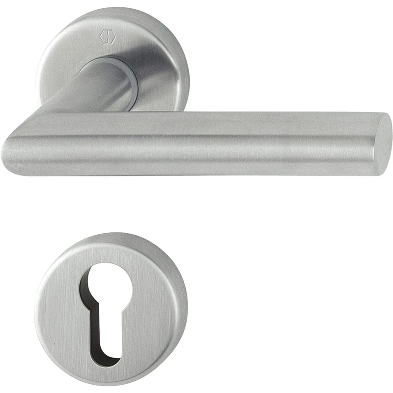 HOPPE 3529444 Amsterdam FH Handle Set Rosette, PZ, 40-45, matt Stainless Steel