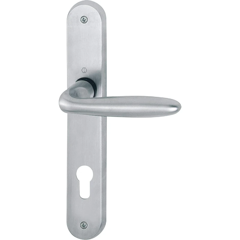 HOPPE Verona Handle Set on Plate PZ 88 Chrome-Plated Brass Matt