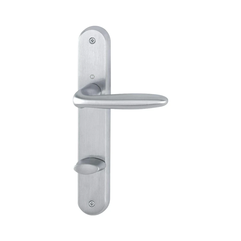 HOPPE Verona Door Handle Set on WC 90 Sign Chrome-Plated Brass Matt