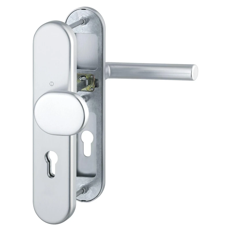 Hoppe Security Fitting Amsterdam Door Latch on Long Rim Cylinder Door Distance 92 mm/Thickness 67 – 72 mm Without Core Protection, VK 8 Pack of 1, 3885844 - Image 1