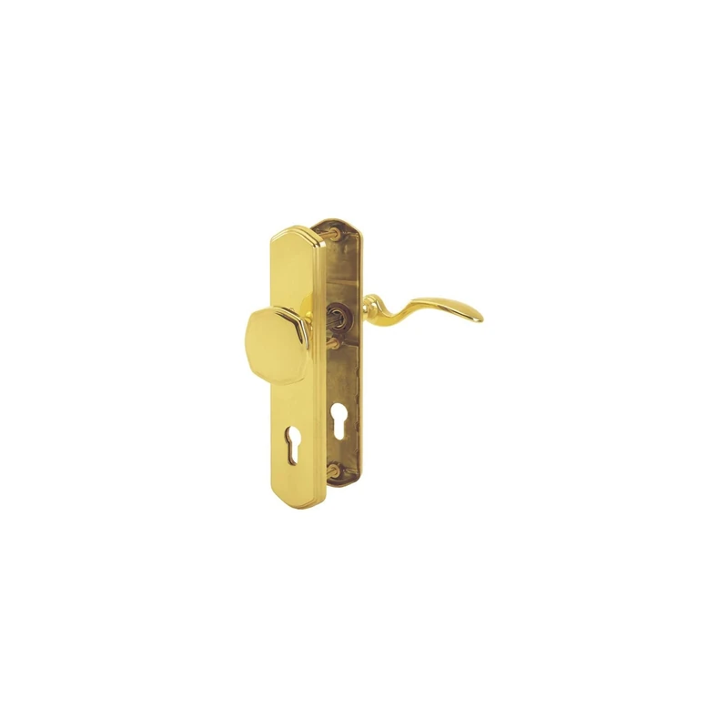 Munich Safety Change Fitting on Sign PZ88, Left, Door Thickness 75-80, PVD Brass