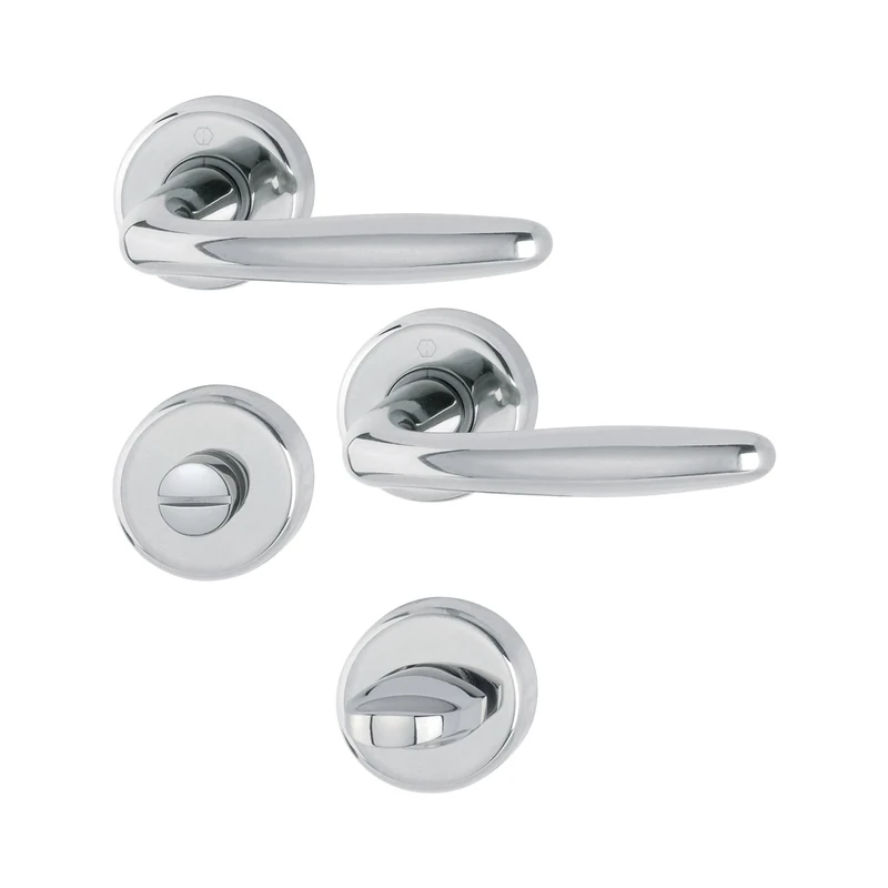 Hoppe Lever Espag Lock Set Roissy on Rundrosette, 3066865