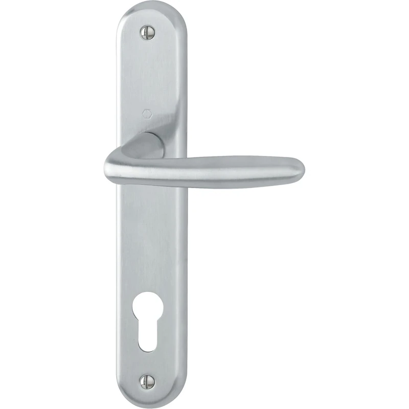 Hoppe Roissy Door Handle Set on Plate PZ 88 Door Thickness 35-54 cm Chrome-Plated Matt Brass