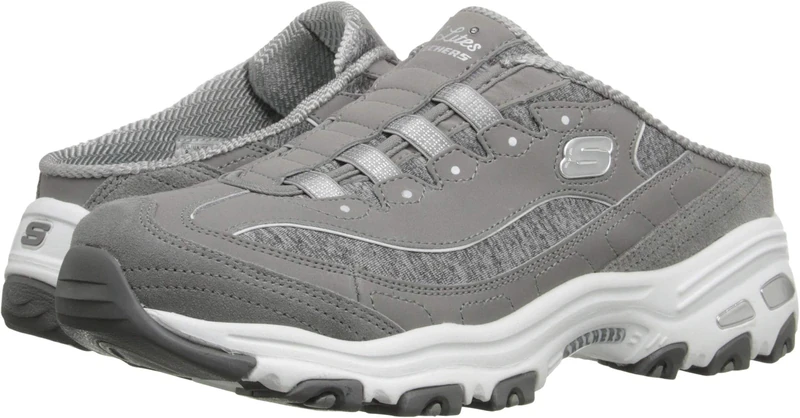 Skechers Women's D'lites Sneaker, Grey, 3 UK