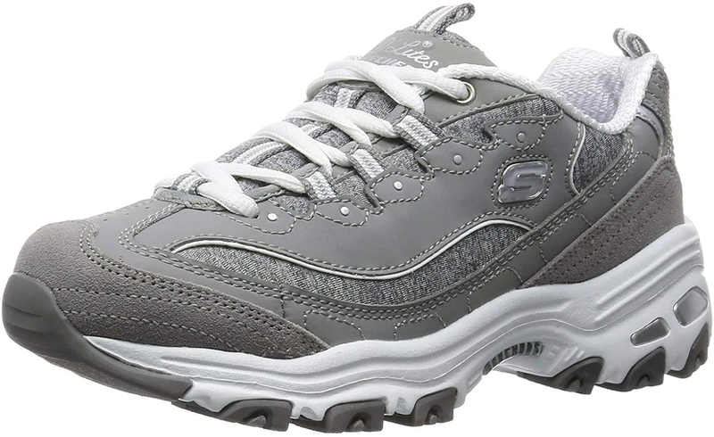 Skechers Women's D'lites Me Time Wide Fashion Sneaker, Black, 4 UK Wide