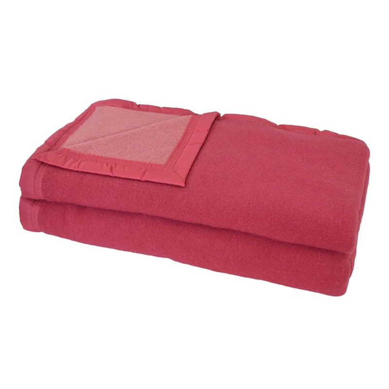 POYET MOTTE Blanket, Wool, Rosewood/Candy, Individual