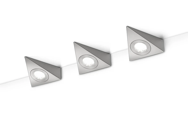 Trio Leuchten Set of 3 LED Under-Unit Light in matt Nickel 273370307