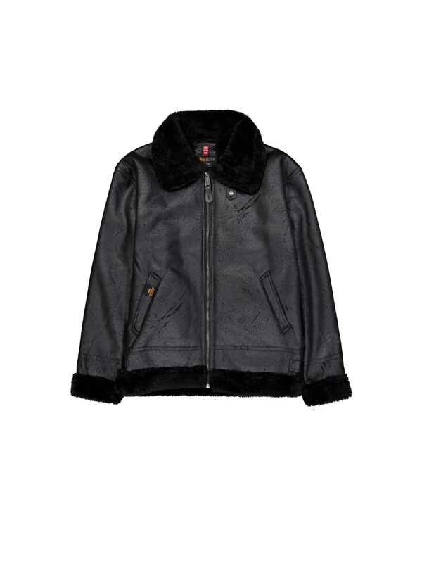 Alpha Industries B3 FL Flight Jacket for Men Black/Black