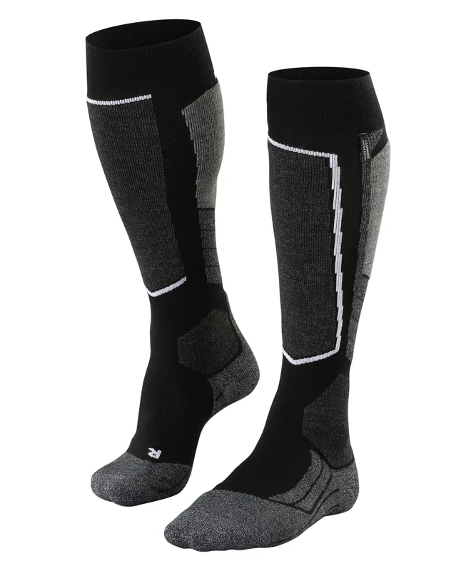 FALKE Men's SK2 Intermediate Cashmere M Kh Functional Yarn Warm Thick 1 Pair Skiing Socks, Black Black-Mix 3010, 8-9
