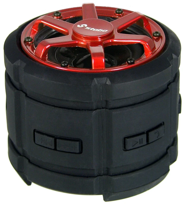 Stabo Electronics 71500 IPX7 Waterproof Outdoor Bluetooth Speaker Black/Red