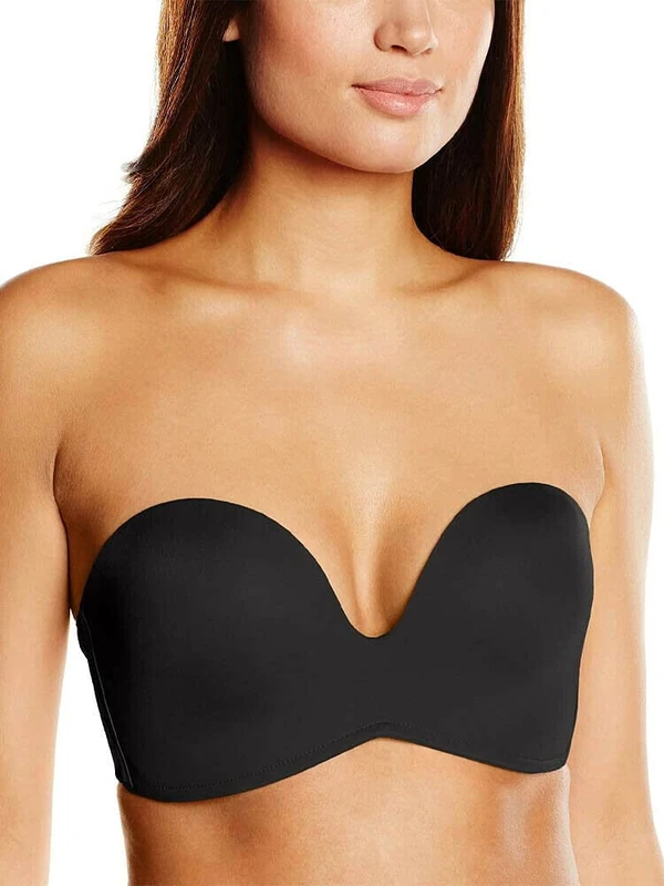 Wonderbra Women Ultimate Strapless Bra , Black, 36FF