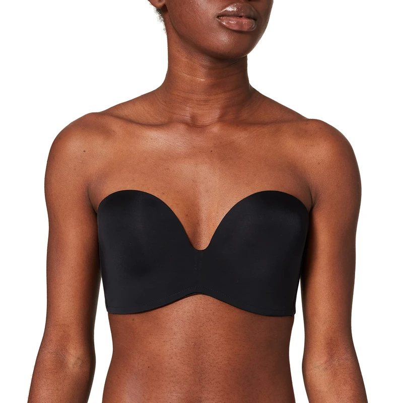 Wonderbra Women Ultimate Strapless Bra , Black, 32 G