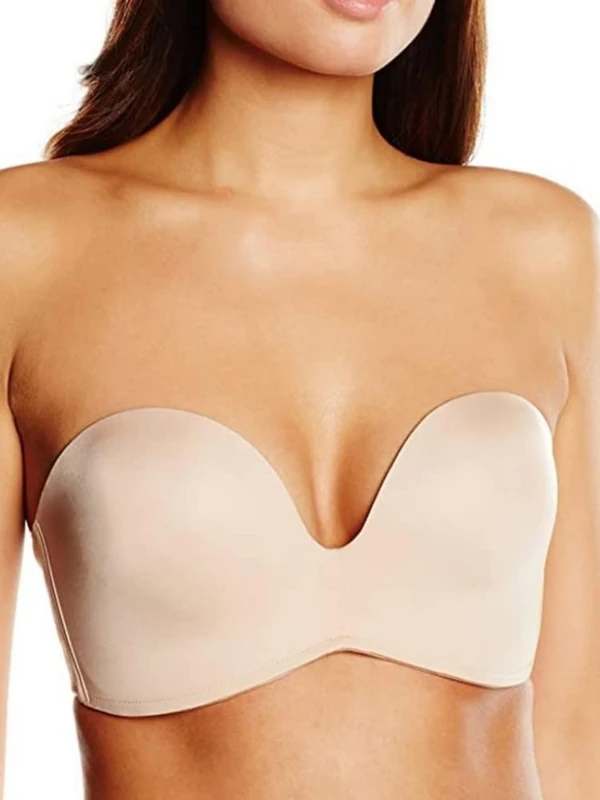 Wonderbra Women Ultimate Strapless Bra , Beige, 34 FF - Image 1