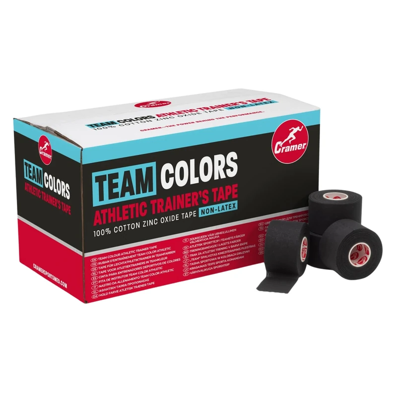 Cramer Team Color Athletic Tape for Ankle, Wrist, and Injury Taping, Helps Protect and Prevent Injuries, Promotes Faster Healing, Athletic Training First Aid Supplies, 1.5 Inch, Bulk 32 Roll Case